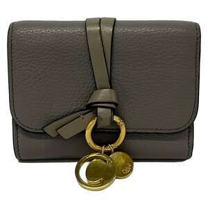 Chloé Trifold Wallet P718H9QF Dark Gray Gold
